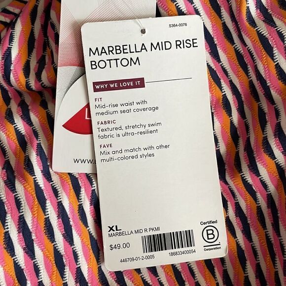 ATHLETA Marbella Mod Rise Bottom, Pink Print, Size XL 446709 - Picture 3 of 8